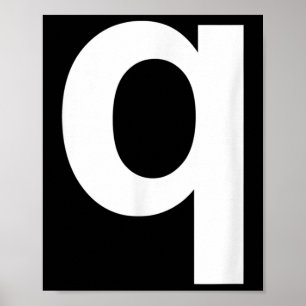 Letter Q Shirt onderste Hoesje alfabet Poster