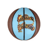 Letter Q Thanksgiving style turkey  Basketbal (Verticaal)