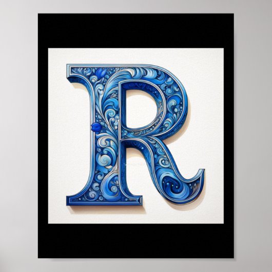 Letter R -2- Sticker Poster (Voorkant)