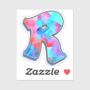 Letter R -  Color Mix Sticker