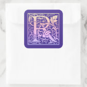 Letter R Colorful eerste-lettergradiënt Vierkante Sticker (Tas)