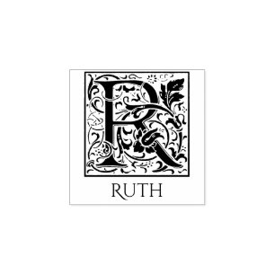 Letter R  eerste brief met eigen naam Rubberstempel