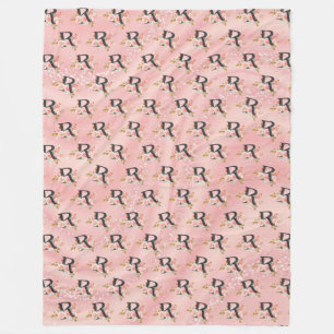 Letter R Fleece Deken