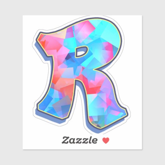 Letter R_ Graffiti alfabet letters Sticker (Vel)