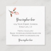 Letter R met Gold Geometric Design en Flowers Vierkante Visitekaartje (Achterkant)