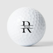 Letter R Monogram Aangepaste naam Golfballen (Voorkant)