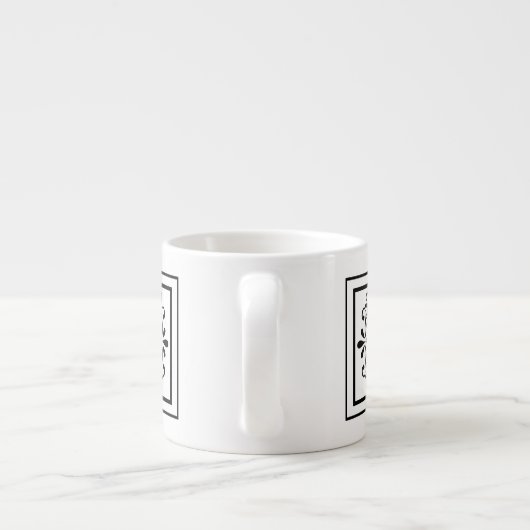 Letter R Monogram Espresso Mok (Achterkant)