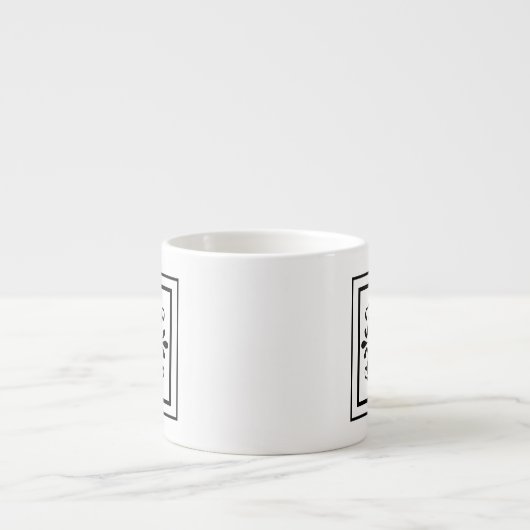 Letter R Monogram Espresso Mok (Voorkant)