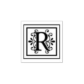 Letter R Monogram Rubberstempel (Afrduk)