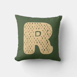 Letter R-ontwerp. Kussen
