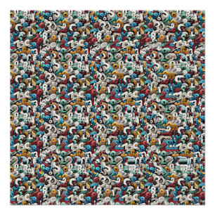 LETTER R STEREOGRAM 20"x20", Halfglans, Geen Frame Perfect Poster