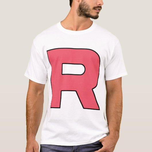 Letter R Team Rocket Logo T-shirt (Voorkant)