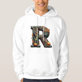 Letter R Thanksgiving style turkey Hoodie