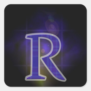 Letter R Vierkante Sticker