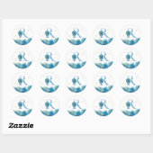 *~* LETTER R - Zee Ocean Beach Envelope Sticker (Vel)