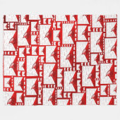 letter, rood, wit, hart, geschenk, liefde, i + lie fleece deken (Voorkant (Horizontaal))