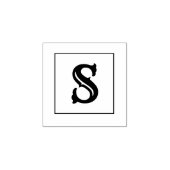 Letter S 1 inch rubberen stempel (Afrduk)