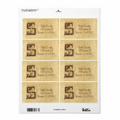 Letter S Blank  verouderd papier label (Full Sheet)