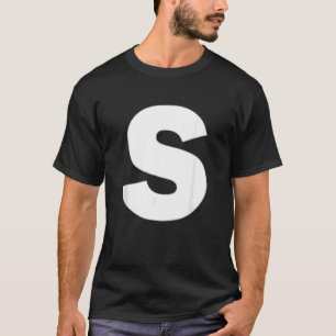 Letter S Capital Alphabet Monogram Initiaal T-shirt