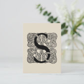 Letter S  Celtic Knot Monogram Briefkaart (Staand voorkant)