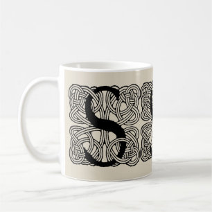 Letter S Celtic Knot Monogram Koffiemok
