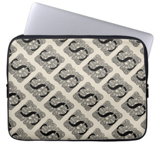 Letter S Celtic Knot Monogram Laptop Sleeve
