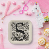 Letter S  Celtic Knot Monogram Papieren Bordje (Feest)