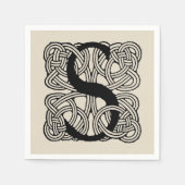 Letter S  Celtic Knot Monogram Servet (Voorkant)
