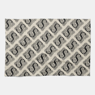 Letter S Celtic Knot Monogram Theedoek