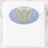 Letter S Engel Monogram Ovale Sticker (Tas)