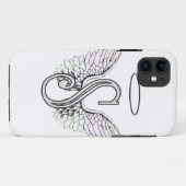 Letter S Initiaal Monogram met Angel Wings & Halo Case-Mate iPhone Case (Achterkant (horizontaal))