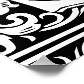 Letter S Medieval Monogram Initiaal Poster (Hoek)