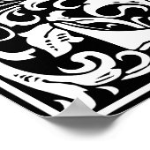 Letter S Medieval Monogram  Initiaal Poster (Hoek)