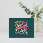 Letter S Monogram Briefkaart (Staand voorkant)