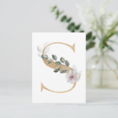 Letter S Monogram Briefkaart (Staand voorkant)