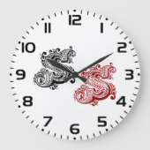   letter S monogram Grote Klok (Voorkant)