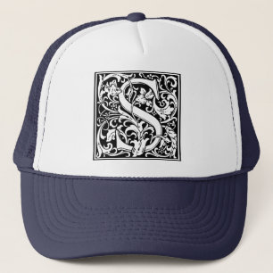 Letter S Monogram Initiaal Trucker Pet