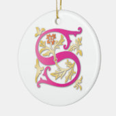 Letter S Monogram Keramisch Ornament (Links)