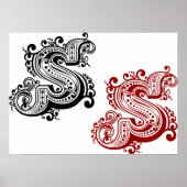 letter S monogram Poster (Voorkant)