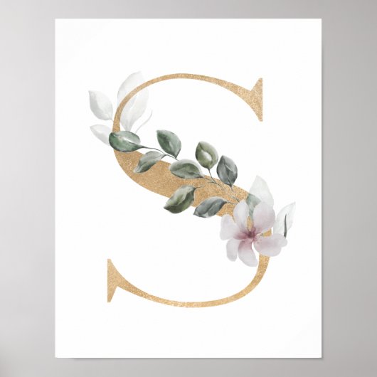 Letter S Monogram Poster (Voorkant)