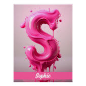 Letter S, Monogram S - Customizable Name Poster  (Devant)