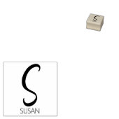 Letter S Monogram - Speciaal Rubber Stempel (Gestempeld)