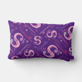 Letter S Samantha flower hart doodpatroon Kussen (Achterkant)