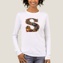 Letter S Thanksgiving turkey style gift Tri-Blend Shirt