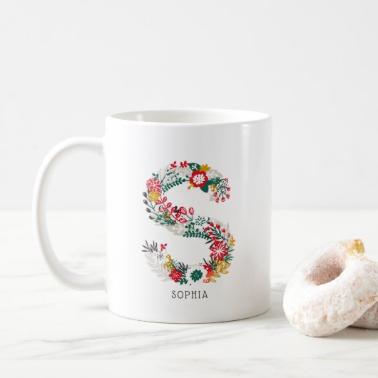 letter S | Whimsical Floral Letter Monogram I Mok (Met donut)
