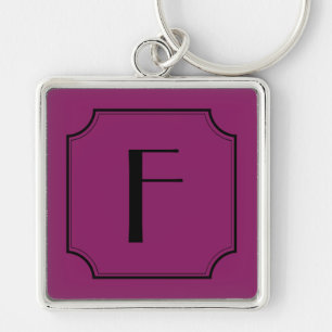 Letter Square Cut Corners Sleutelhanger