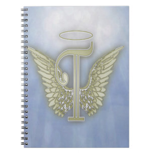 Letter T Angel Monogram Notitieboek