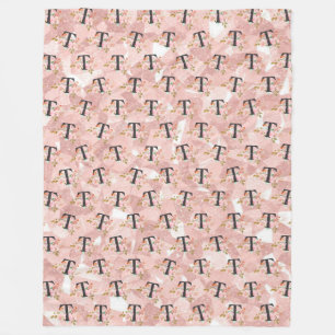 Letter T Fleece Deken