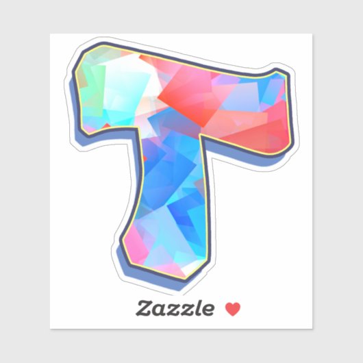 Letter T_ Graffiti Alfabet Letters Sticker (Vel)