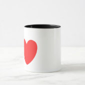 Letter T Heart - Valentine Initial Love Design Mok (Midden)